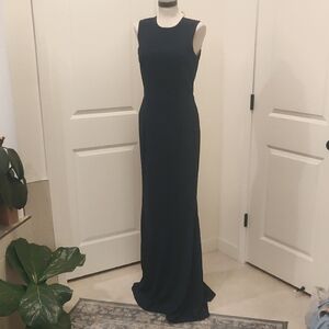 Dress the Population Navy Sleeveless Sheath Back Maxi Dress Sz L